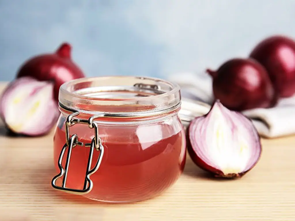 jus d’oignons rouges
